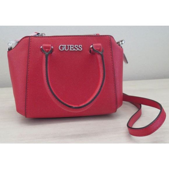 Guess SE801676 Women's Red Karlan Mini Crossbody Bag Purse Satchel - Picture 5 of 13
